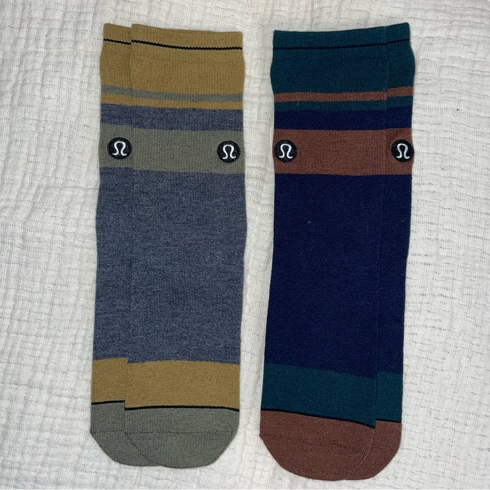 Lululemon Women's Socks Striped 4 Pairs Size Small 4-7 NWOT Wool Blend
